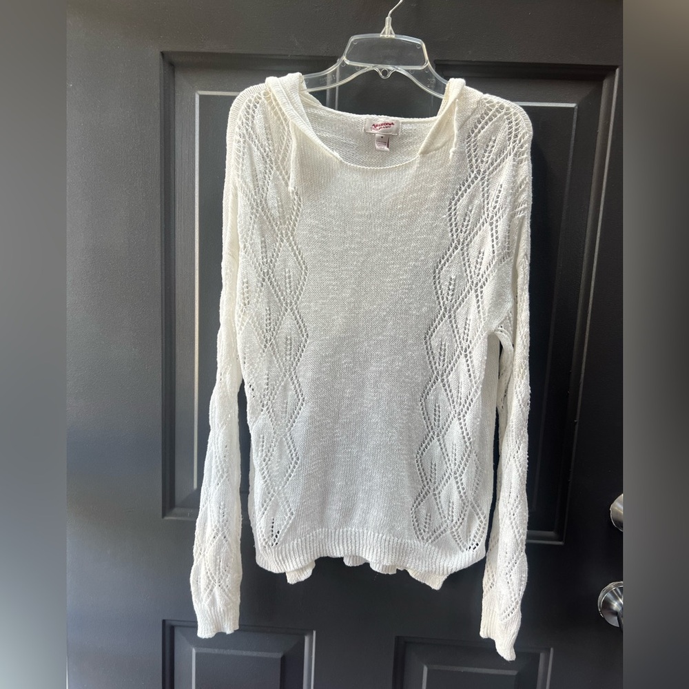 Arizona Jean Company White Knit Hoodie